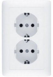 Розетка двойн. бел. 2К+3 16А-250В RS16-236-B Systeme Electric ХИТ 492373